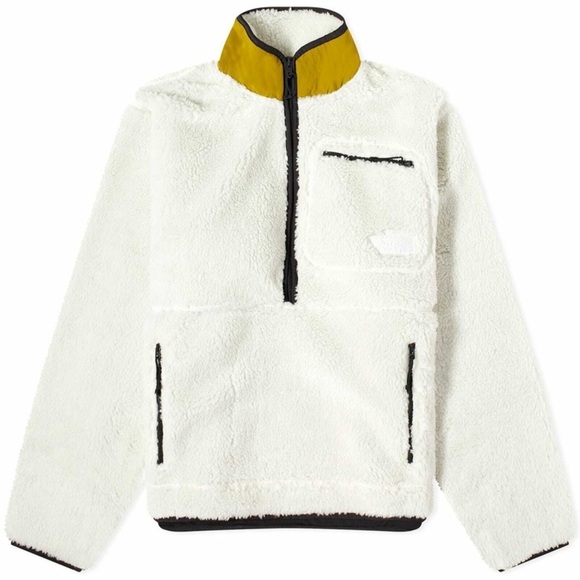 The North Face Men’s Extreme Pile 1/2‎ Zip Fleece Pullover Medium White - New